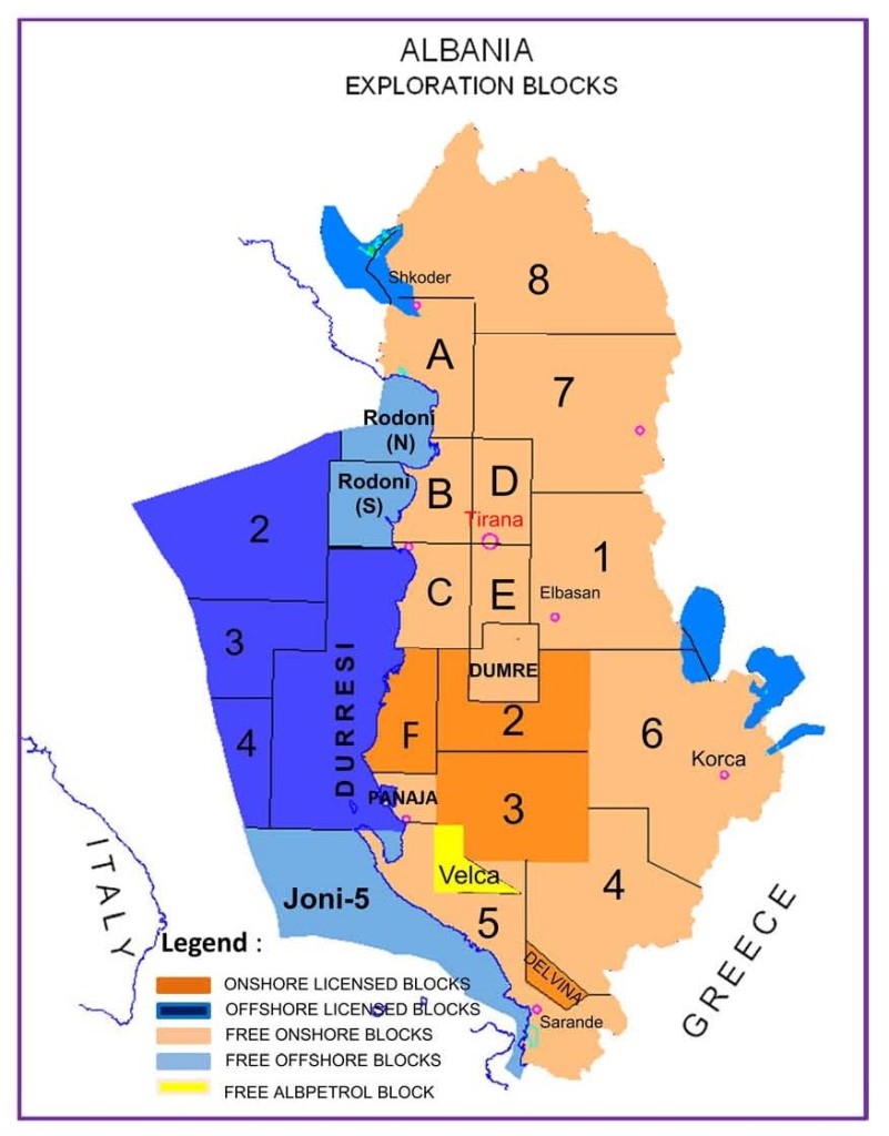 Albanian Oil Blocks