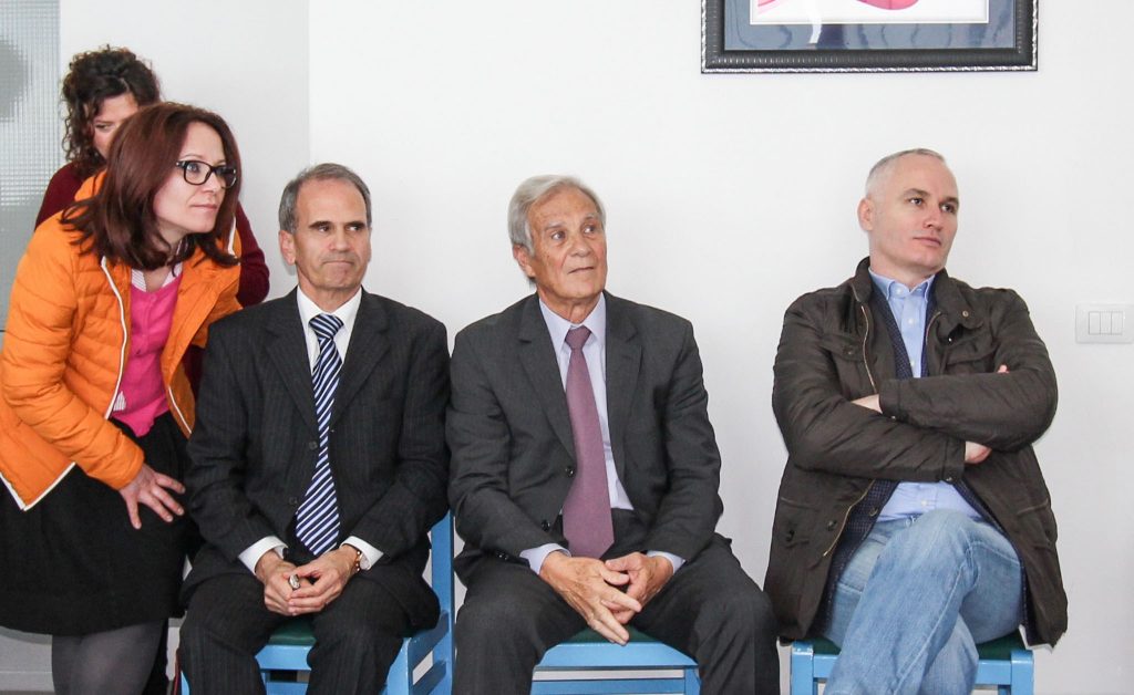 Mr. Victor Sciberras (left) Executive Director of Tektraco, who made possible financially the PV system at the center. 